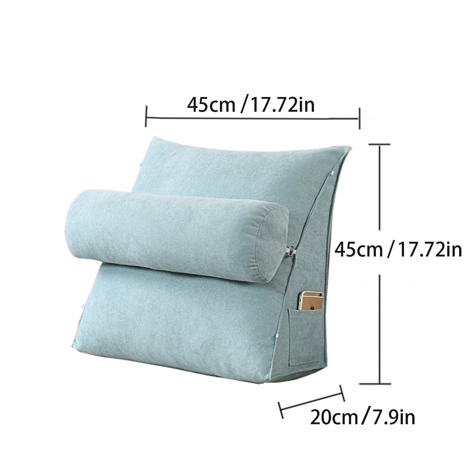 cuscino di sostegno, Zeppa extra large staccabile | Poggialetto Con Supporto for Collo/braccia, Federa Lavabile, Cuscino for Testiera, Ideale for Sedersi, Leggere O Giocare(Hemp,45 x 45 x 20 CM)