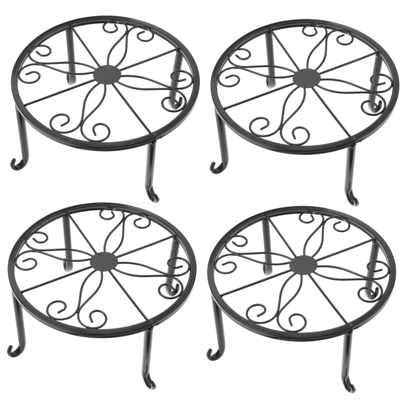SUPVOX 4 Pièces Support pour Plantes Décoratif Support à Fleurs pour Balcon sur Pied Simple Maintient Fermement