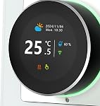 Smart Thermostat for Home with User Friendly Knob Control and Colorful Ambient Light, Compatible Thermostat