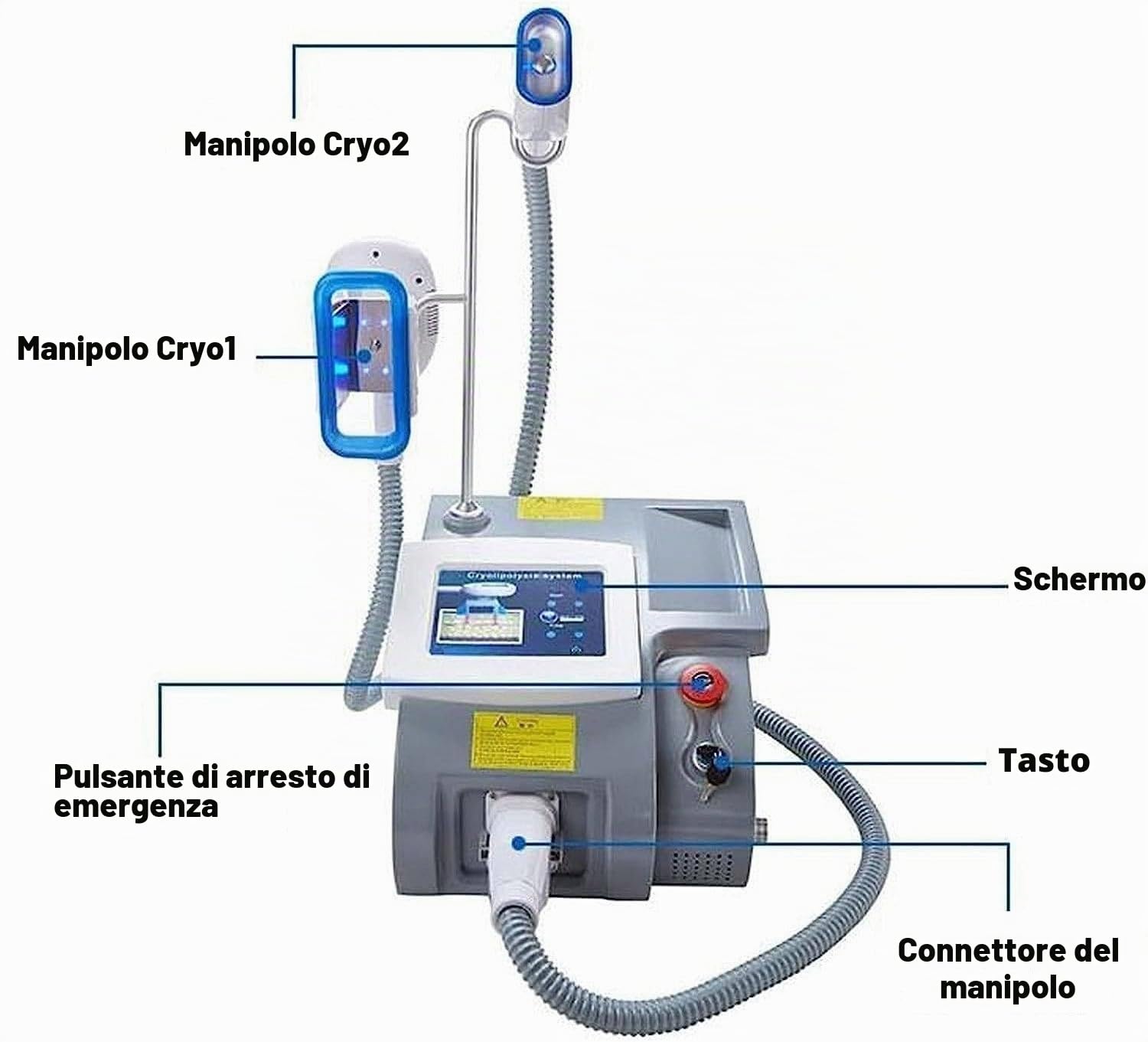 Macchina Scolpire Corpo Freddo Congelamento Grasso, Macchina di Congelamento Grassa di Cryolipolysis, lipolisi dei Grassi Strumento Dimagrante Grasso congelato Burst con 3 Maniglie