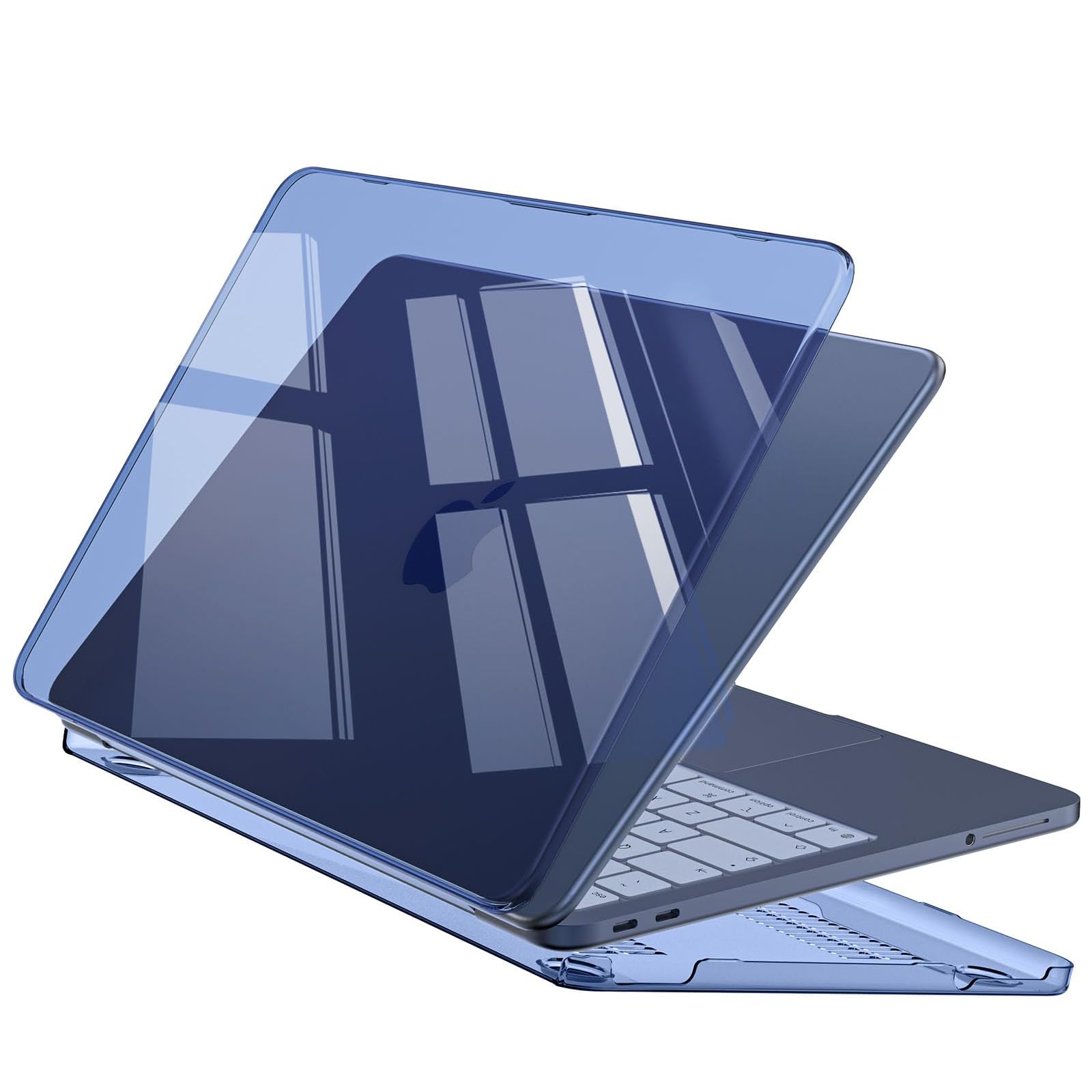 EooCoo Custodia per MacBook Neo 13 Pollici (A3404, A18 Pro) Indaco | Lucida Cristallina Cover per MacBook Neo 13" Rigida 2026, Mostra Colore Originale, Policarbonato, Facile da Montare