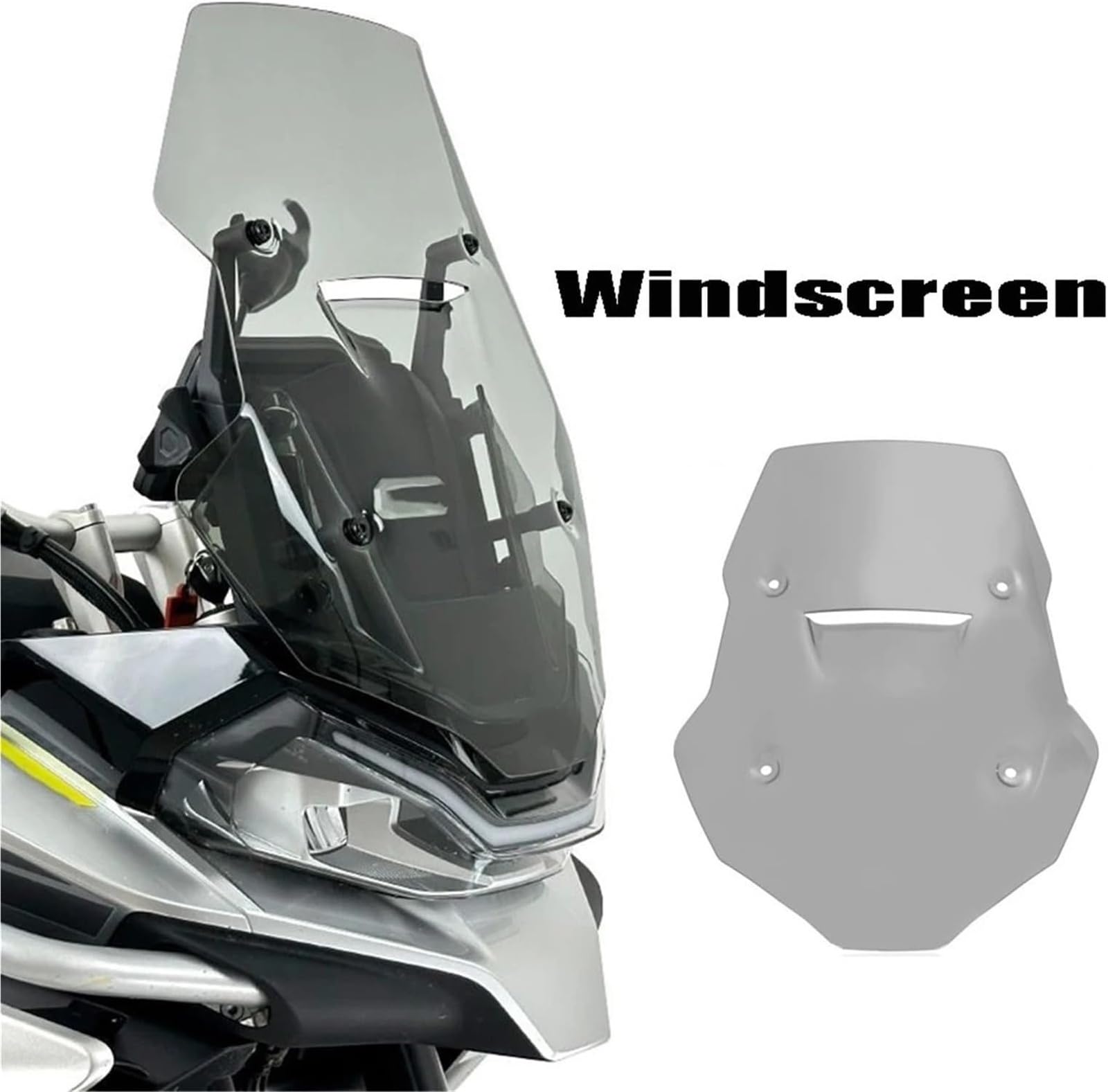 Parabrezza Per Moto Per CFMOTO 800MT 800 MT 2022-2024 Antivento Deflettore Regolabile Parabrezza(Translucent black)