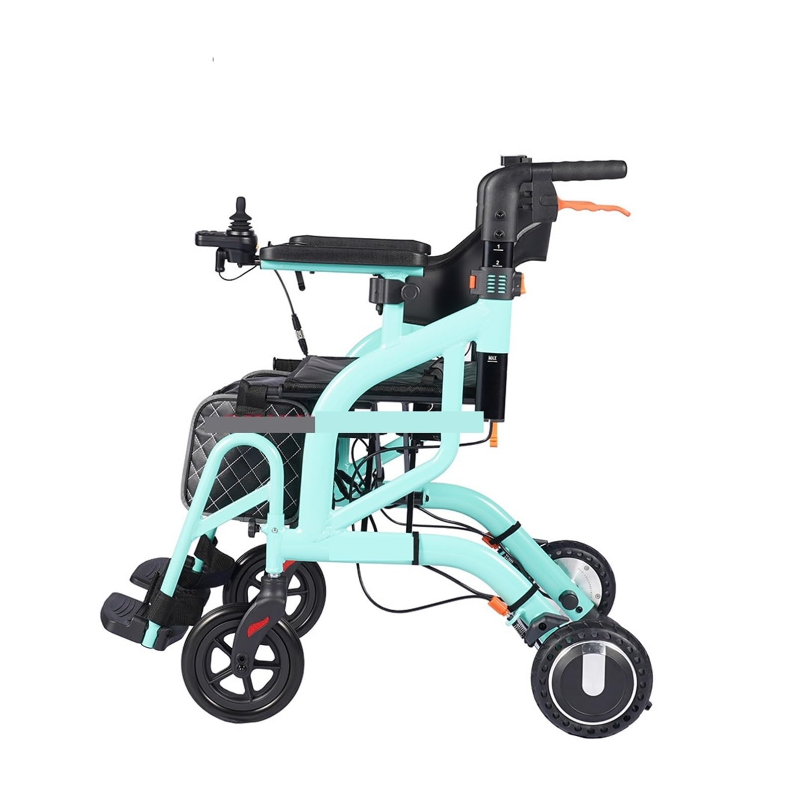 Assistenza Sanitaria Sedia A Rotelle Elettrica Pieghevole Leggera A 4 Ruote Carrello Esterno For Anziani Elettrico For Mobilità Rollater Walker Mobilità Confortevole Fluida(Black)