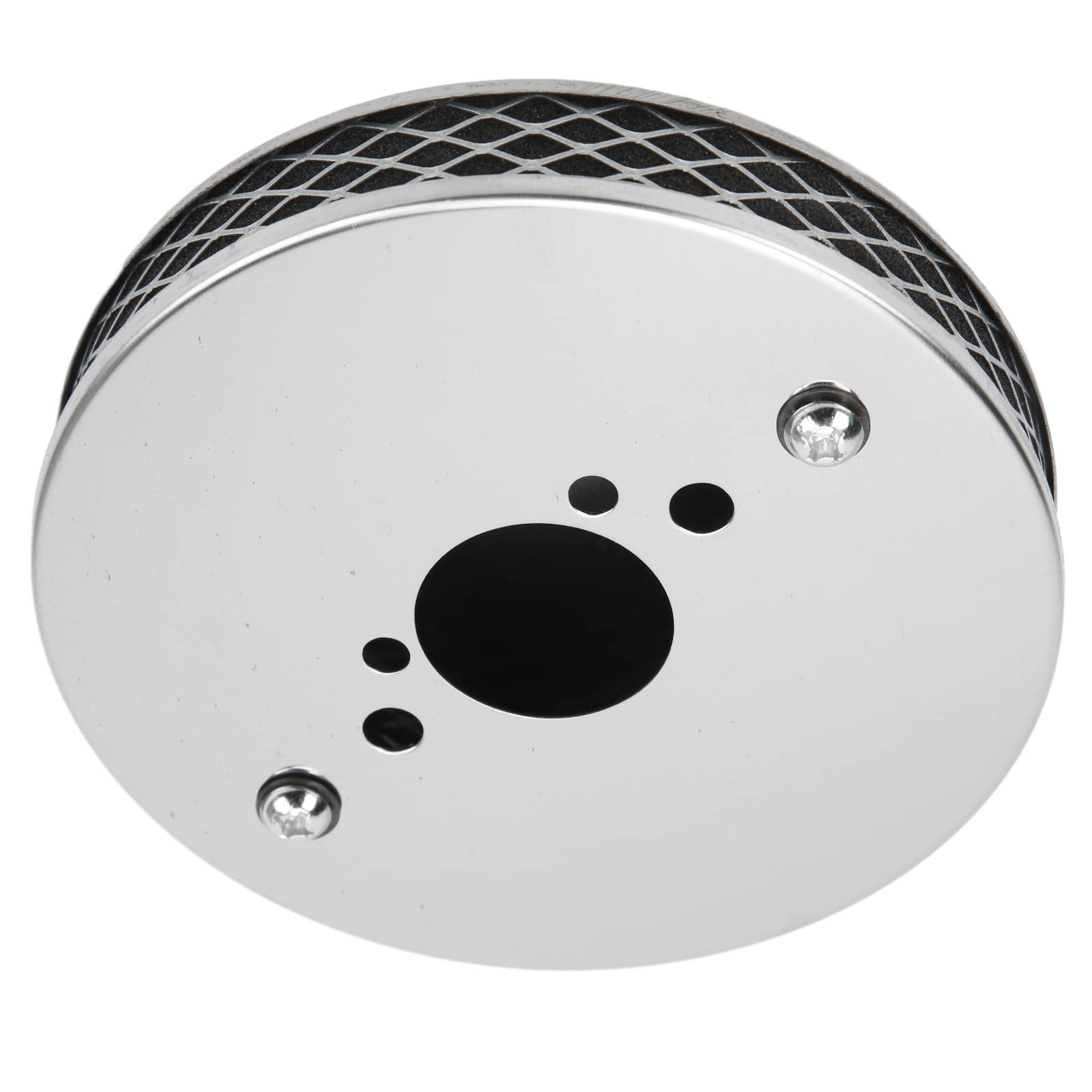 Yctze 2 Uds 14x3cm Filtro de Aire de Alto Flujo Reemplazo de Filtro de Aire Tipo Panqueque de Metal Cromado para Carburador SU HS2 de 1¼ Pulgadas