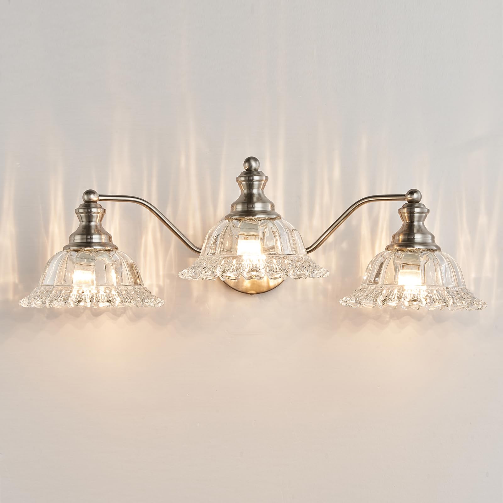 Brushed Nickel Bathroom Vanity Light Fixture 3 Light Vanity Lights for Bathroom Vanity Light Fixtures