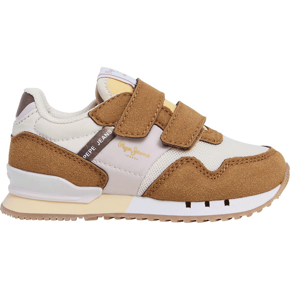 Pepe Jeans London Glam Gk Sneaker, Brown Cognac Brown, 9 UK