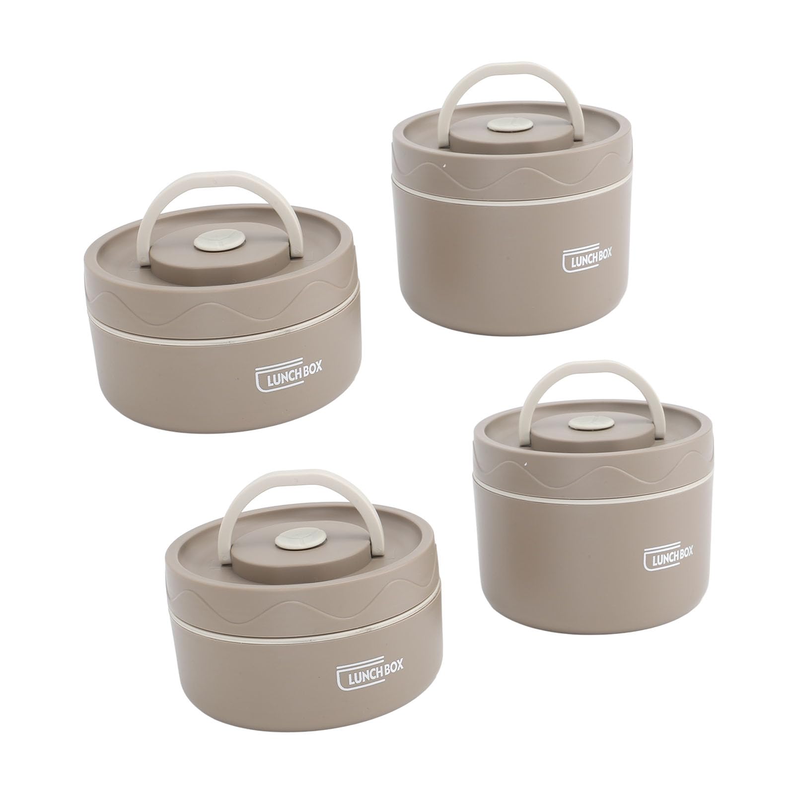Caja térmica ,fácil de limpiar ,portátil ,contenedor de alimentos aislado de acero inoxidable 304 ,conservación de calor multifuncional con bolsa térmica para la escuela (4 piezas)