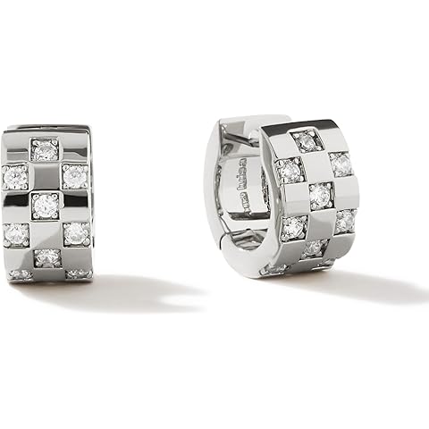 Ana Luisa Eden Huggie Hoop Earrings for Women - Chunky 14K Gold Plated & Silver Rhodium Plated w/Cubic Zirconia - Hypoallergenic, Water-Resistant Tarnish-Free Dainty Womens Earrings - Gifts for Women