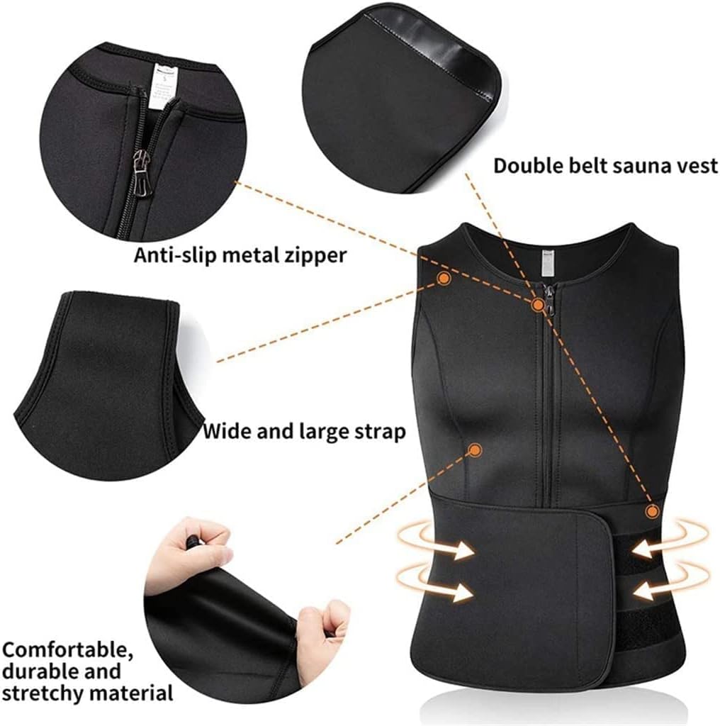Waist Support Vest Back Men Trainer Trimmer Belt Gym Protector Loss Sports Body Shaper Corset (Color : Black, Size : XL)