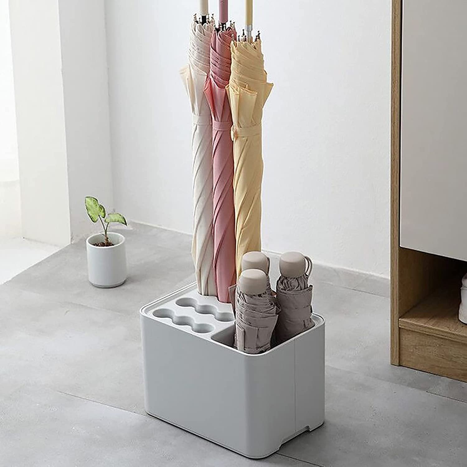 Porte-parapluies moderne support intérieur avec bac égouttage
