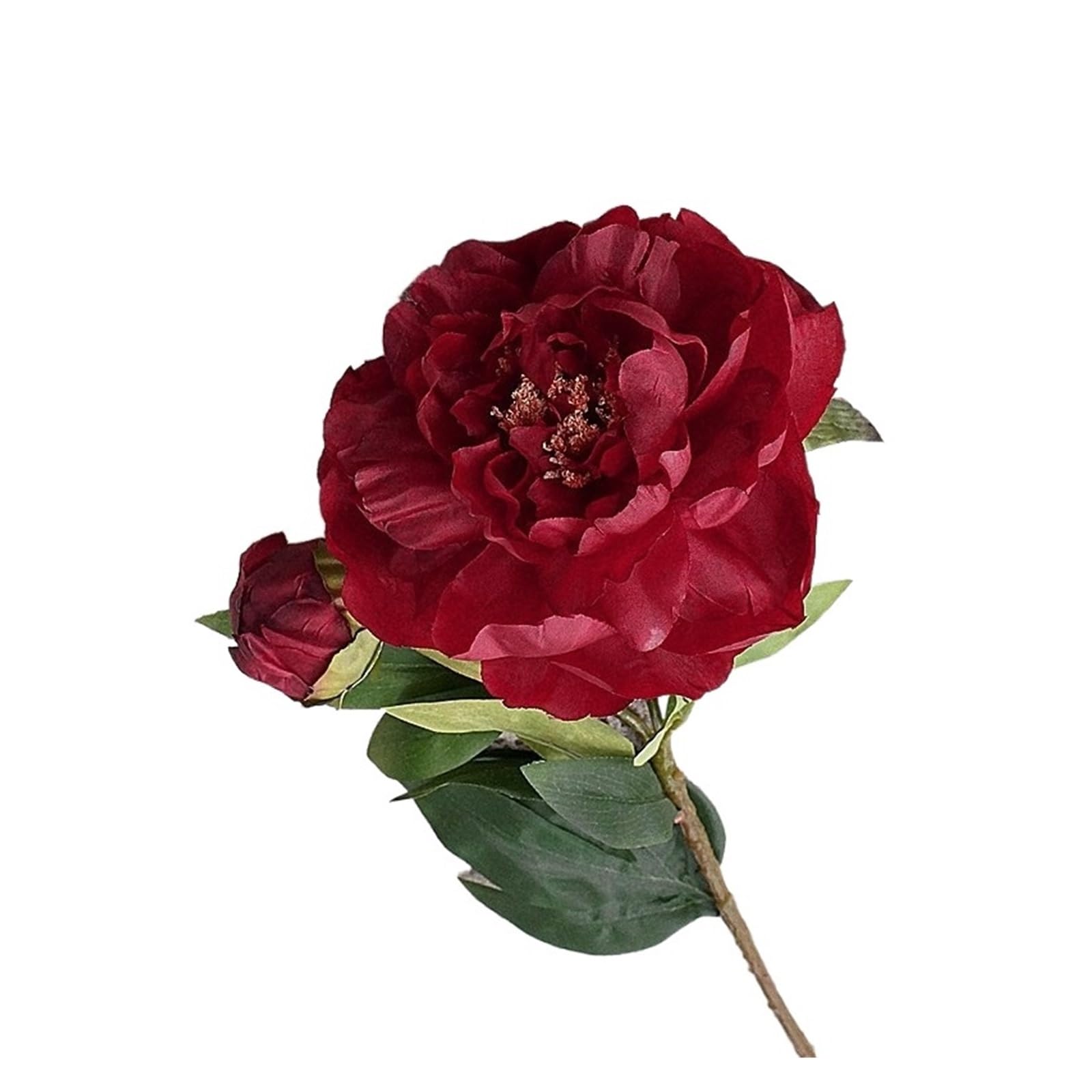 Casetlong 6Pcs Artificial Flowers For Home Decoration Fake Bouquet Wedding Decor Party Floral Arrangement(Dark red)