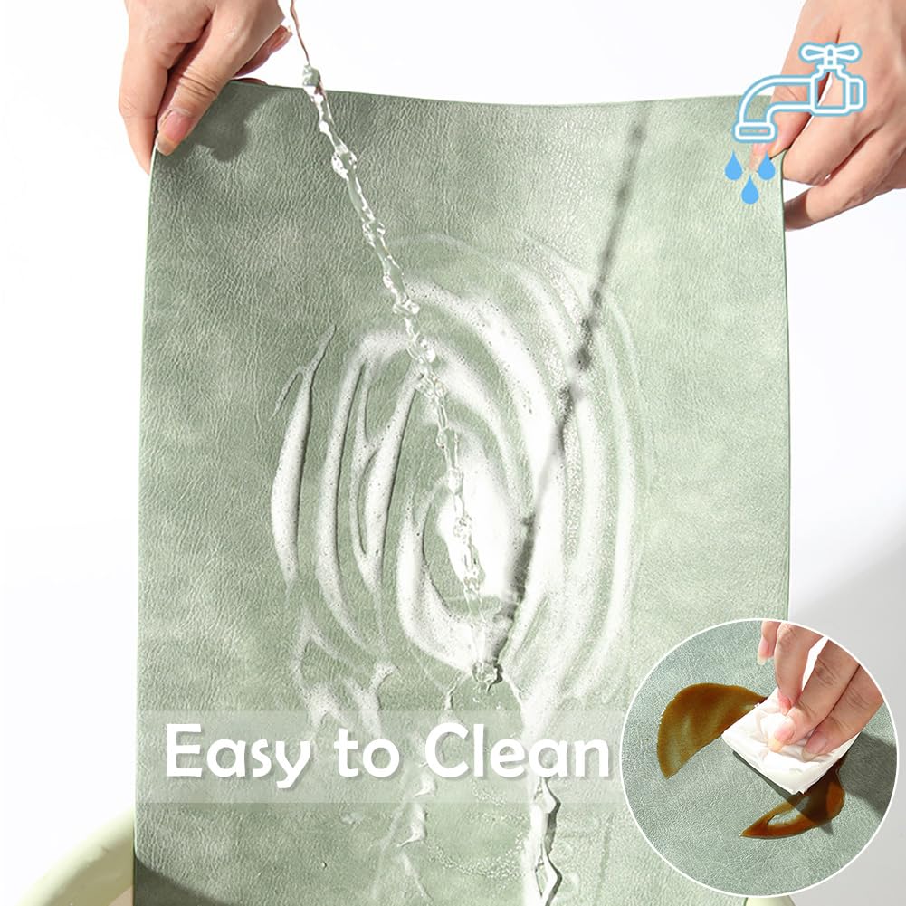 Manteles Individuales De Cuero Grandes|Tapete para Mesa De Centro De Diseño Moderno De Doble Cara|Tapete para Platos Lavable Impermeable para Cocina|43x30Cm(16,9X11,8 Pulgadas),Marrón,8 Piezas