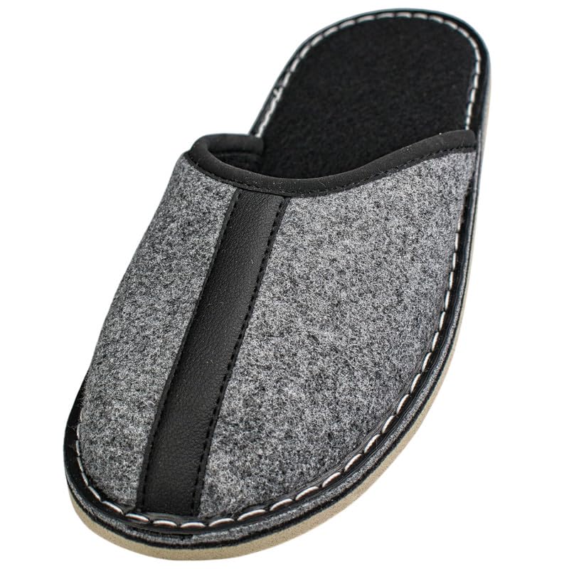 APREGGIO Herren Hausschuhe – Handgefertigte Filzpantoffeln, Bequeme Pantoffeln für Zuhause, Komfortable Hausschuhe 40/50 EU