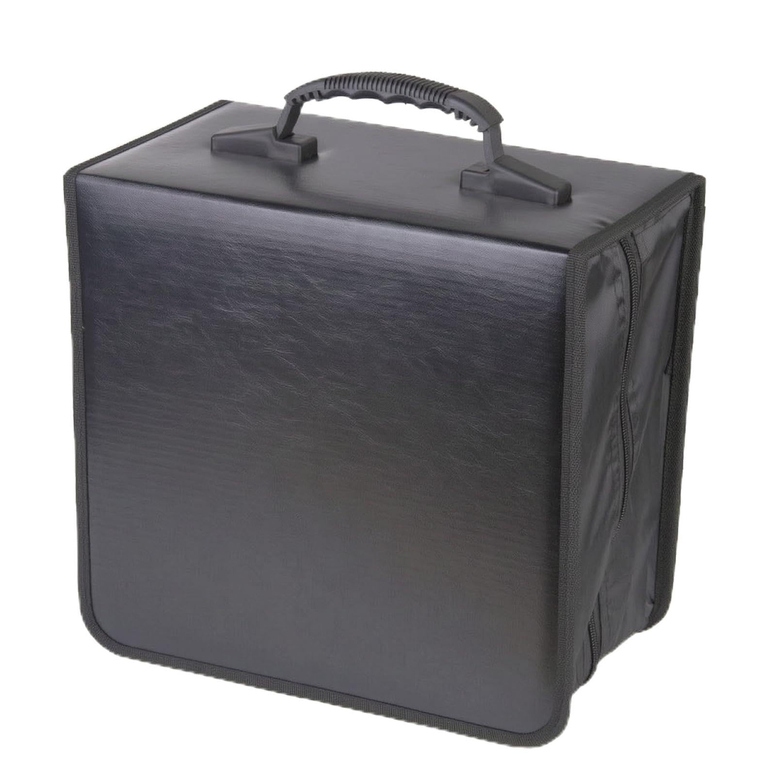 Porta DVD con Cerniera in Finta Pelle