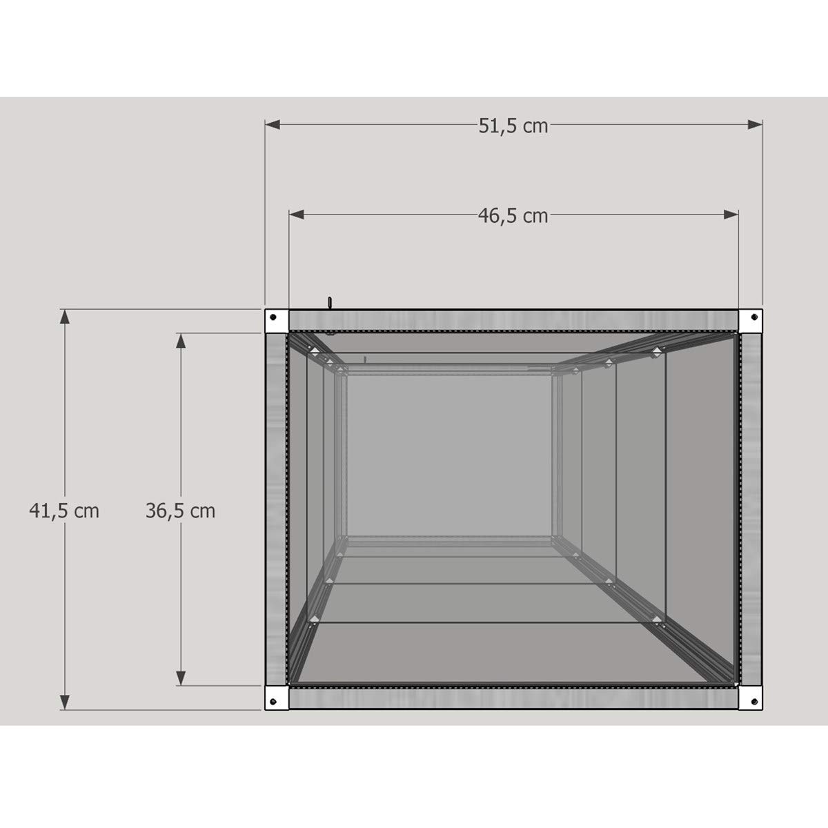 Glasvitrine T 41,5 x B 51,5 x H 183 cm - schmale Ausstellungs-Vitrine mit Unterschrank abschließbar - Glas Vitrinenschrank ohne Beleuchtung