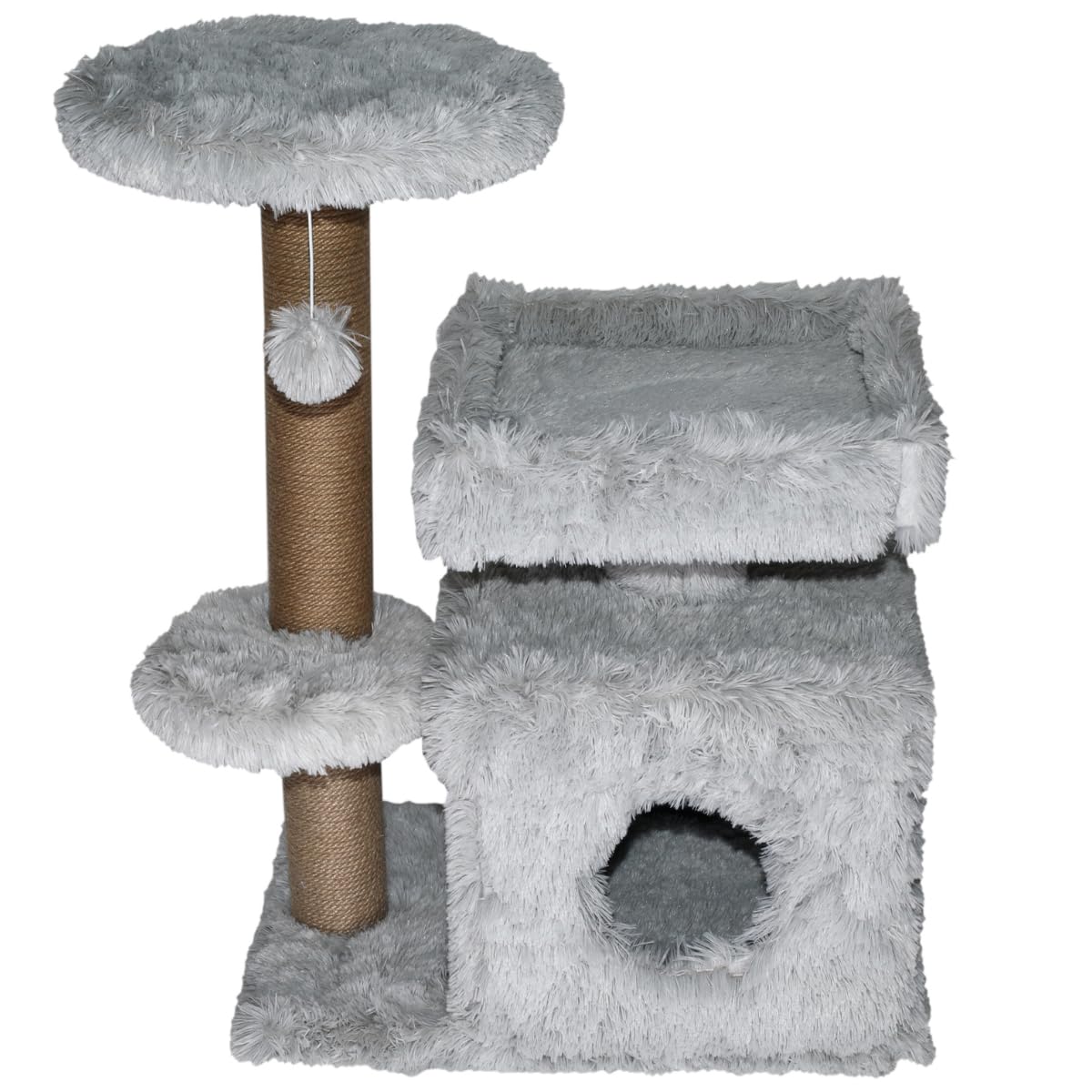 Griffoir Fluffy Topmast Malmö gris à cheveux longs pour le confort des chats