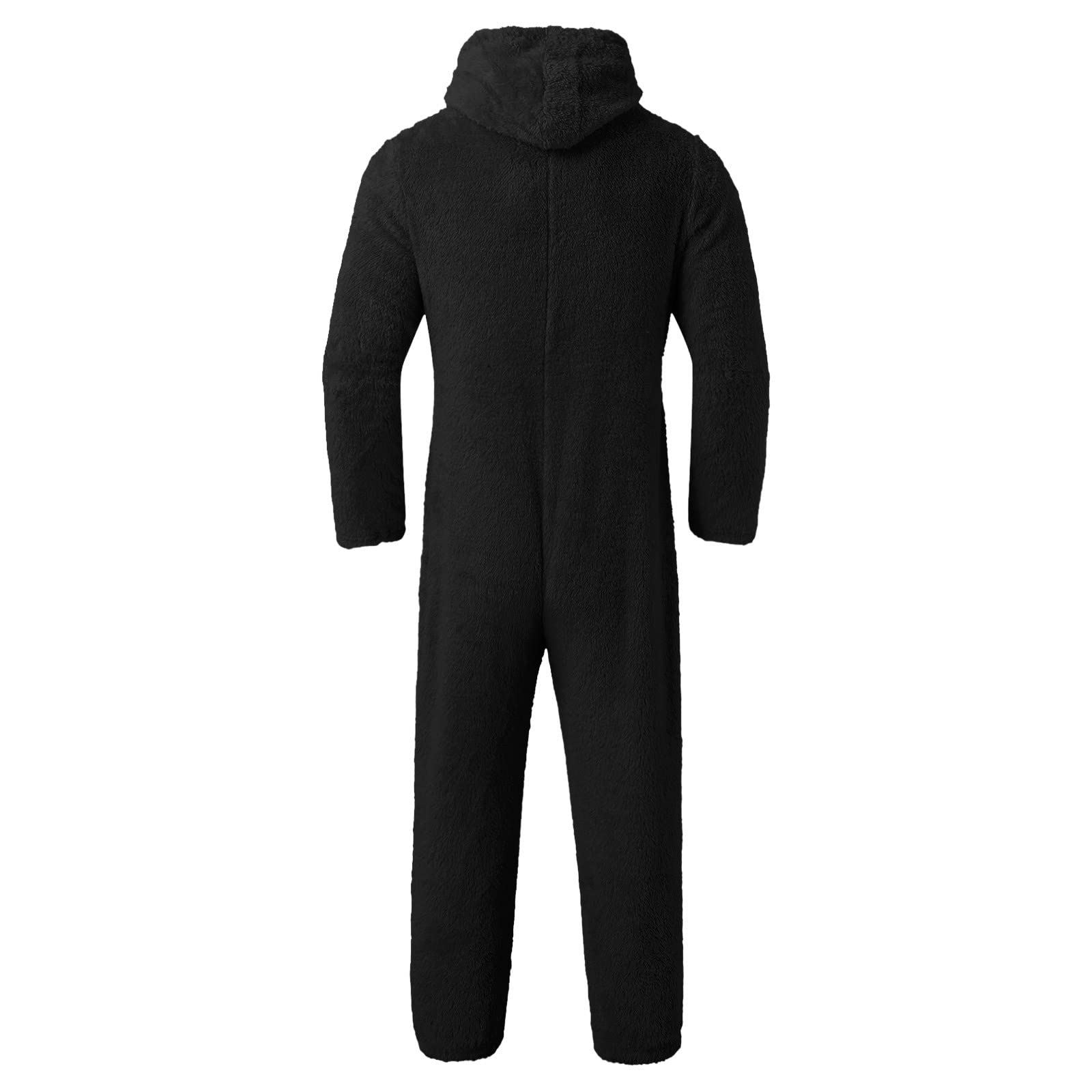 Jumpsuit Damen Winter Overall Teddy Fleece Einteiler Onesie Warme Elegant Schlafanzug Kuschelig Lang Pyjama Flauschig Weich Hausanzug mit Kapuze Reißverschluss Schlafoverall Lässig Homewear