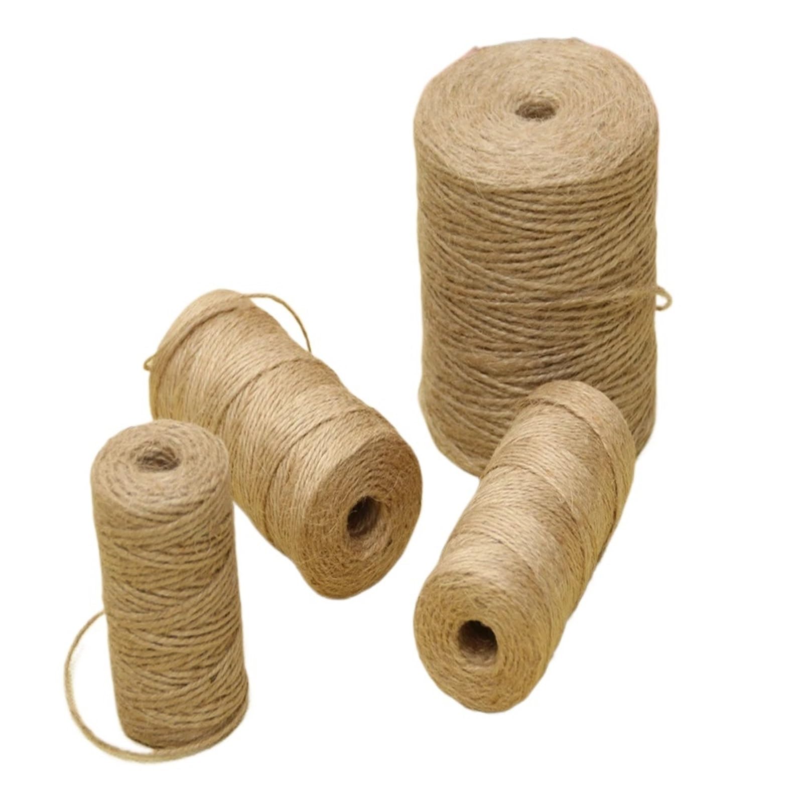 3rolls Bakers Twine 50/80/100Meters Natural Vintage Jute Rope Cord String Twine Burlap Ribbon Crafts Sewing DIY Jute Hemp Wedding Party Decoration(100M)