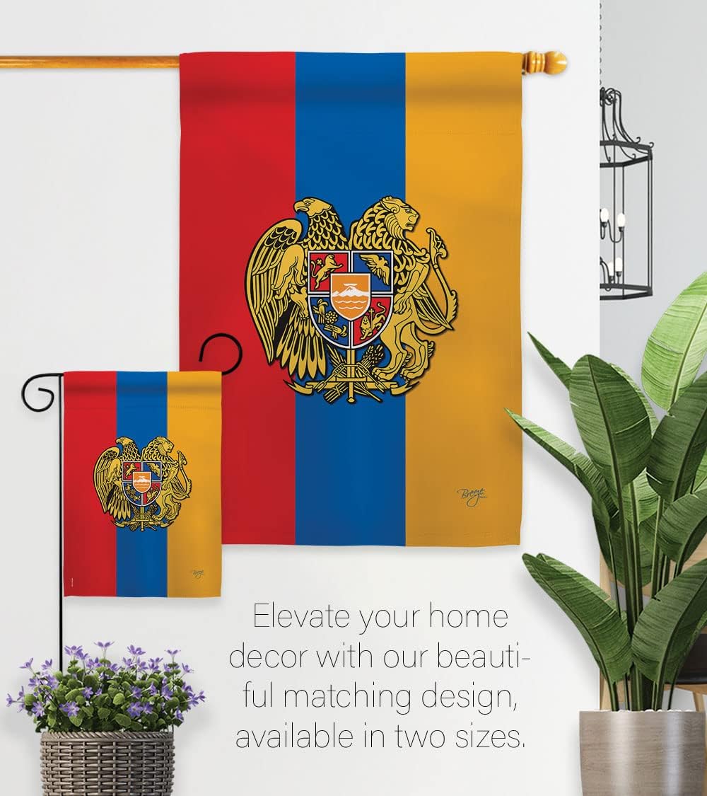 Breeze Decor H108195 Flags of The World Nationality Decorative Vertical House Flag, Multi-Color, 28" x 40"