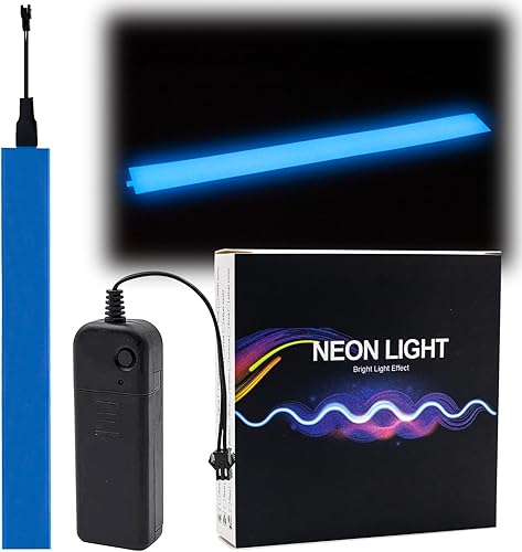 Miniatura 8 de Ourbest Tira de luces EL, panel electroluminiscente suave, hoja de papel luminiscente, luces para bricolaje, cortables, 4.7 x 2.0 in, 3 modos