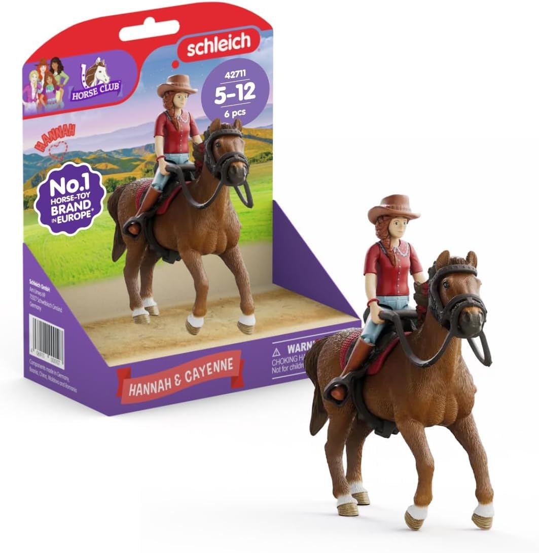 Schleich Horse Club Hannah & Cayenne Toy Figure Set - 42711