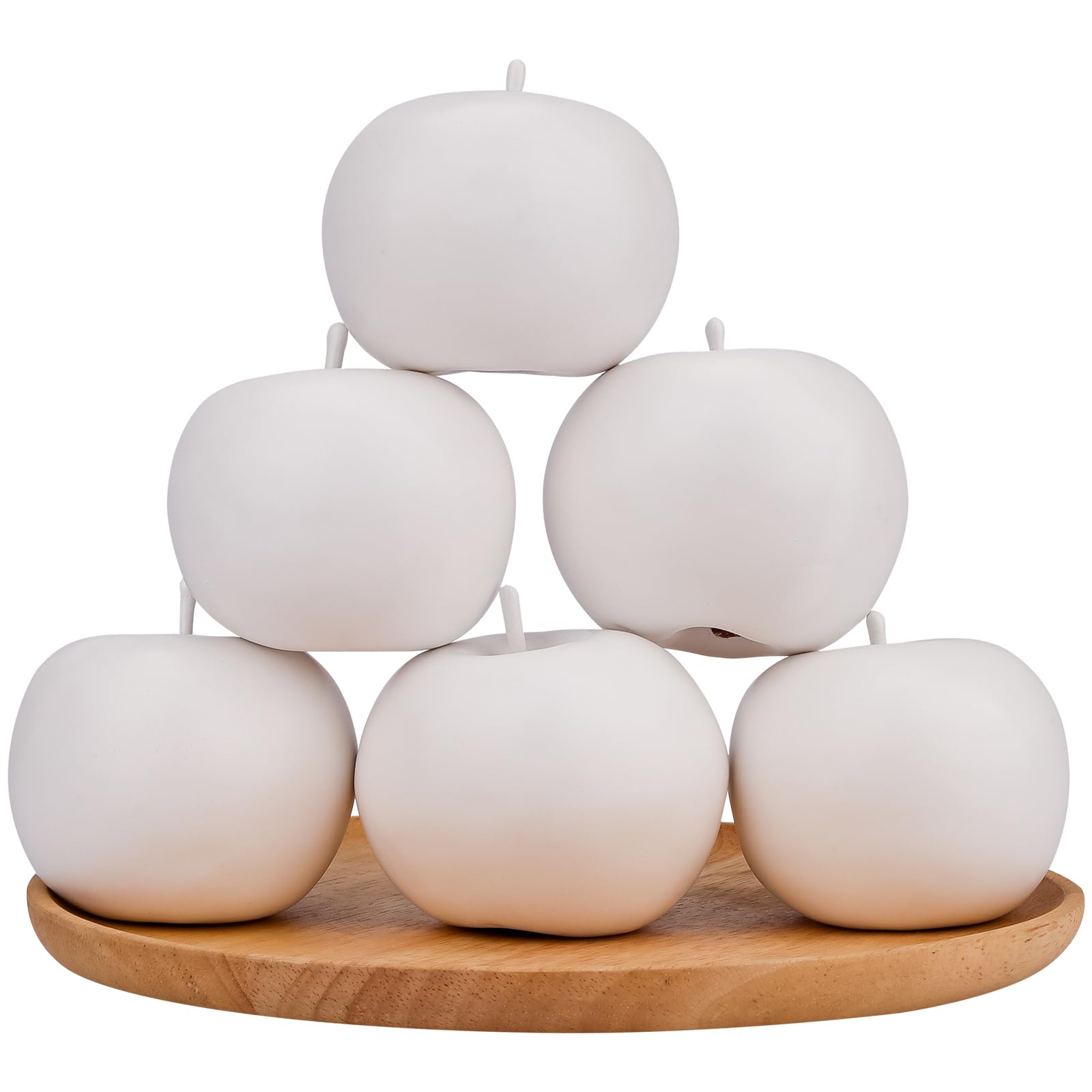 Amazon.com: Meiwlong 6 PCS Artificial White Apple Decor Fake Fruit