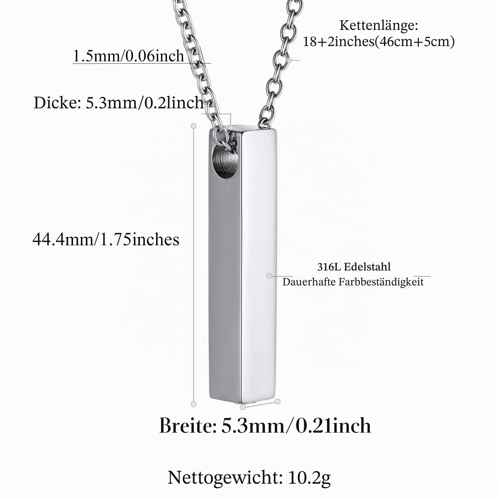 FindChic Personalisierter Memorial Urnen Anhänger Halskette Edelstahl Lebensbaum/Quader/Herz/Sanduhr/Katze Anhänger mit Trichter für Asche/Haare/Öl Charms Anhänger Gedenken für damen Herren