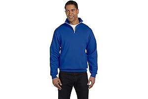 Comfort and Warmth: 8 oz. 50/50 NuBlend Quarter-Zip Cadet Collar Sweatshirt