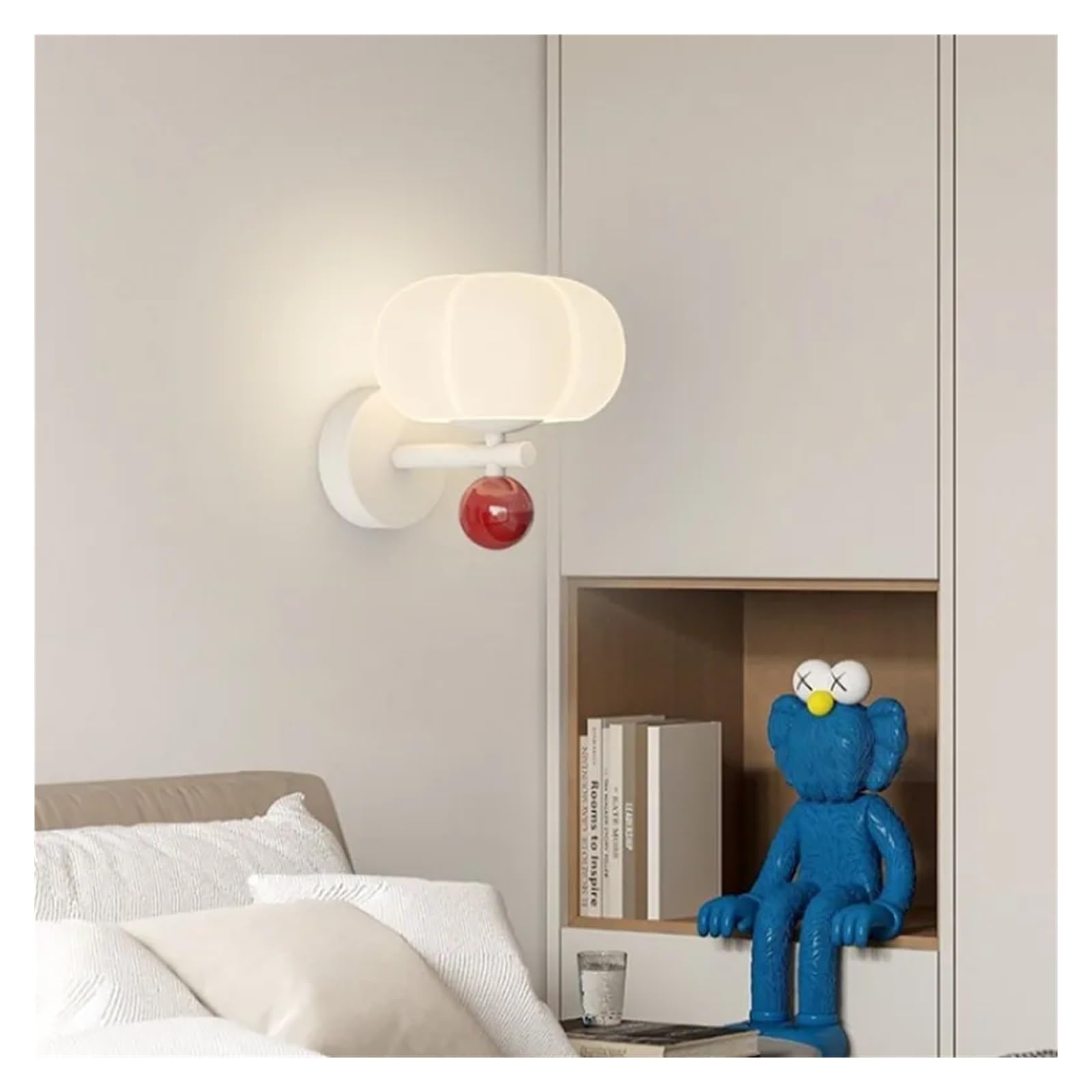 SYAXVOM Cream Wind Bedroom Bedside Wall Lamp Room Living Aisle Corridor