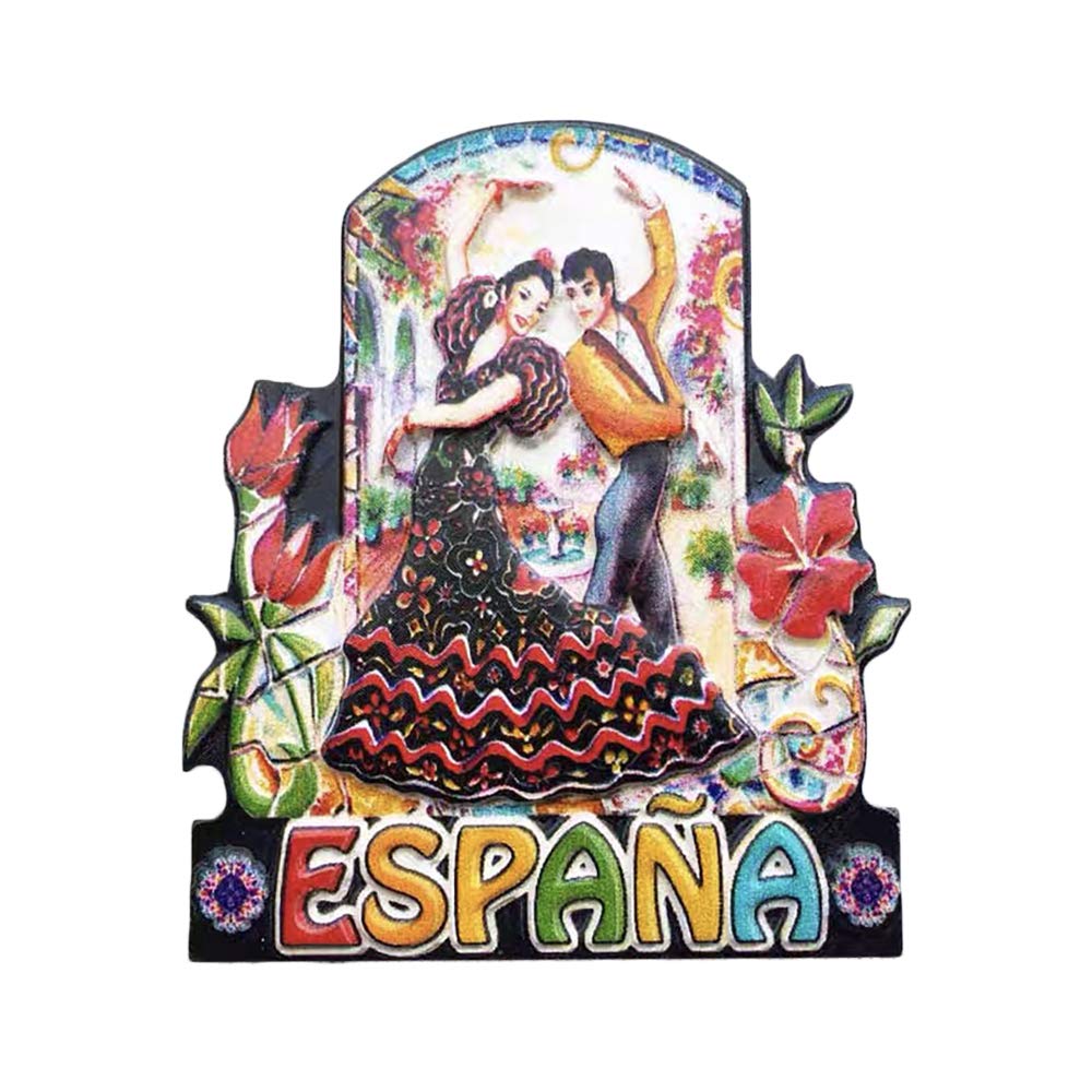 Wedarego Flamingo 3D Spain Refrigerator Fridge Magnet Tourist Souvenirs Handmade Magnetic Stickers Home Kitchen Decoration Travel Gift