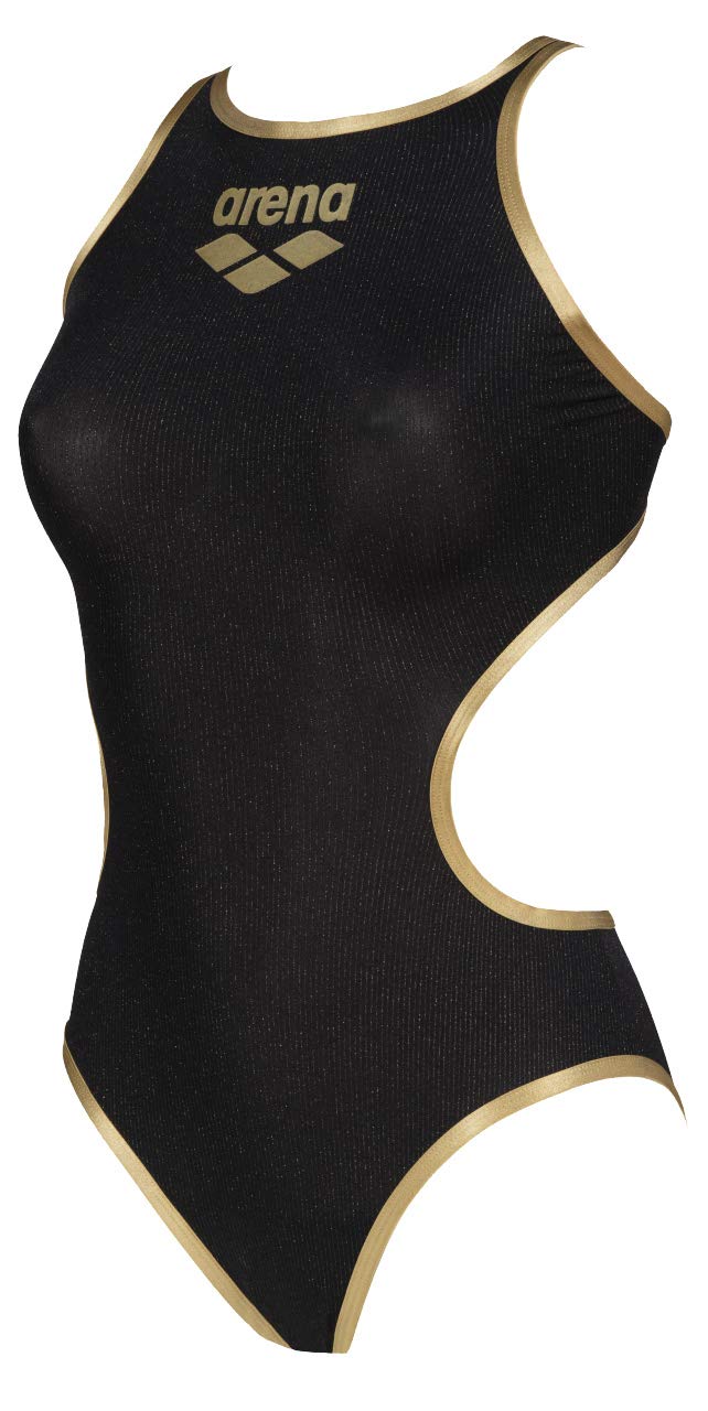 ARENA Bañador de una Pieza estándar Brillante MaxLife para Mujer, Color Negro y Multicolor, 32