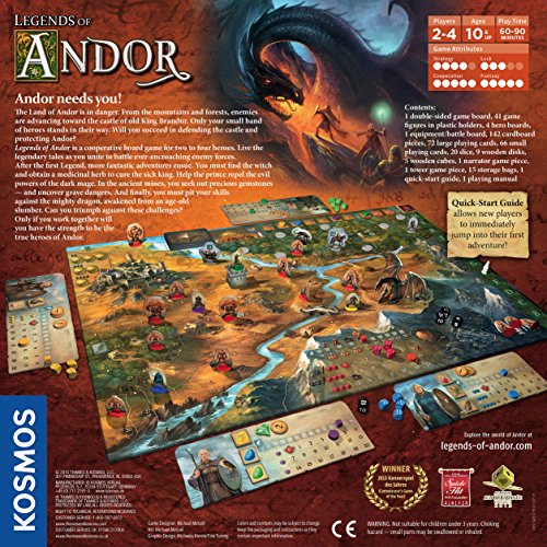 Legends Of Andor Board Game | Cooperative Strategy Adventure Game By Kosmos | Spiel Des Jahres Kennerspiel Winner #TOP2