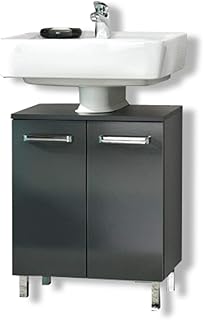 Pelipal 311 Mainz Meuble de lavabo, Bois, Anthracite Brillant, Breite 50 cm