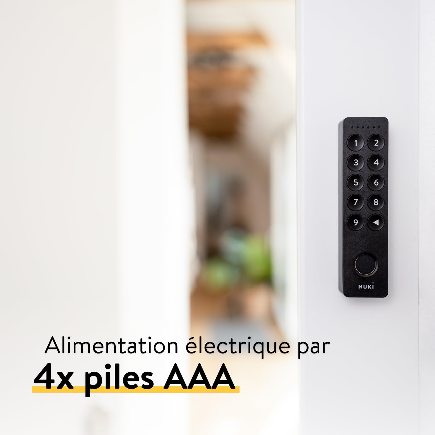 Nuki Keypad 2, Ouverture rapide et confortable de la porte par code ou empreinte digitale, accessoire parfait pour Nuki Smart Lock, Bluetooth