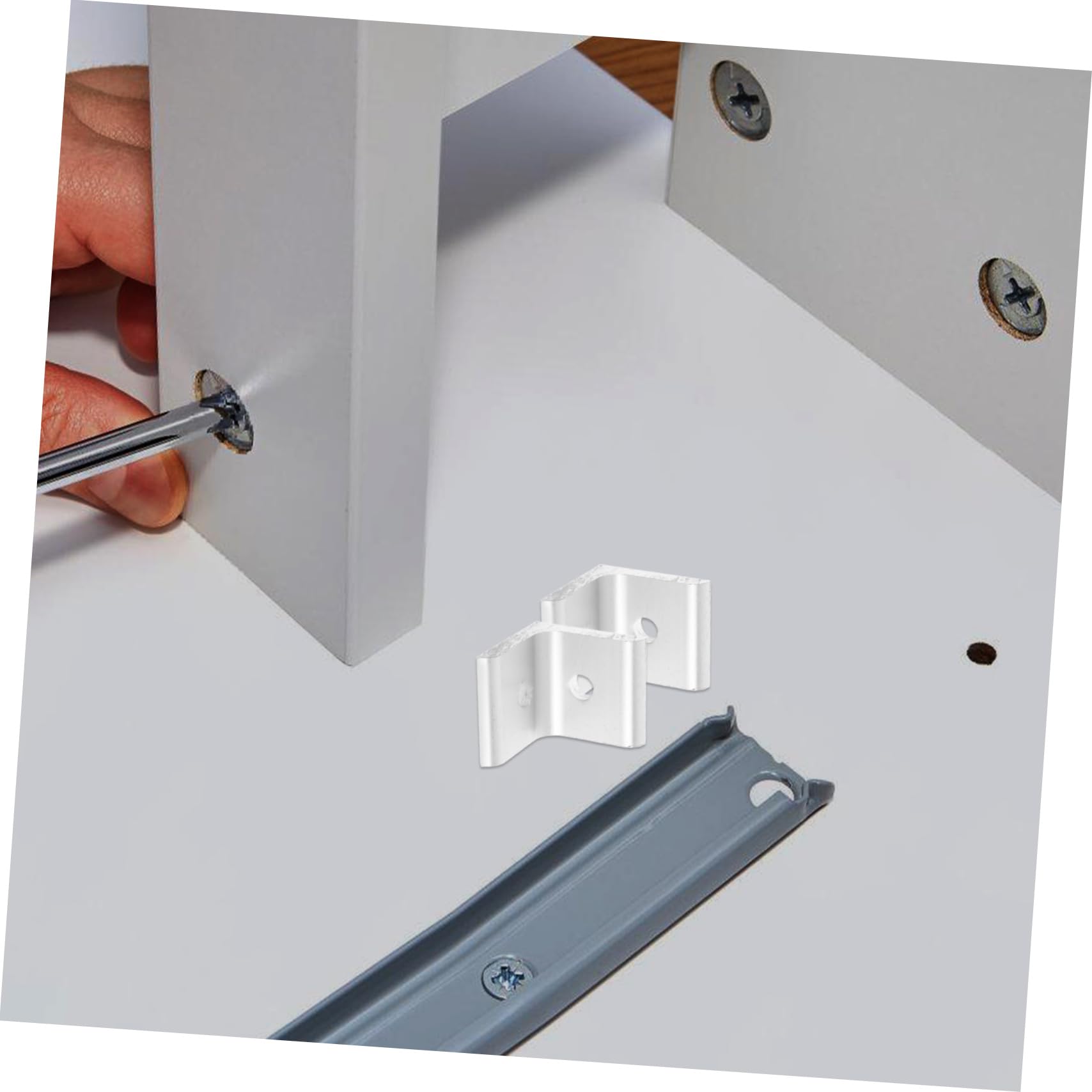 Soportes en L 4040 de Aluminio Plata, 25 Piezas para Perfil