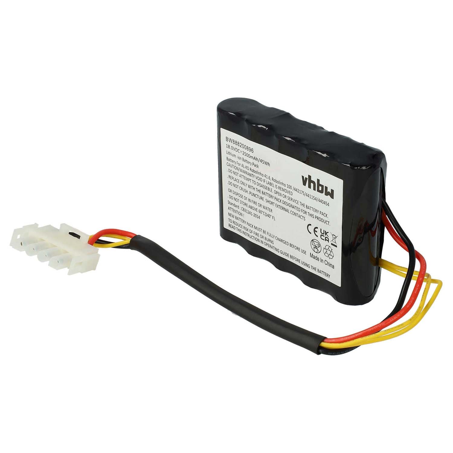 vhbw Batería Compatible con Kärcher RLM4 Robot cortacésped (2500 mAh, 18 V, Li-Ion)