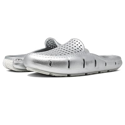 Floafers Sunset Slide Shoes Silver Metallic/Bright White