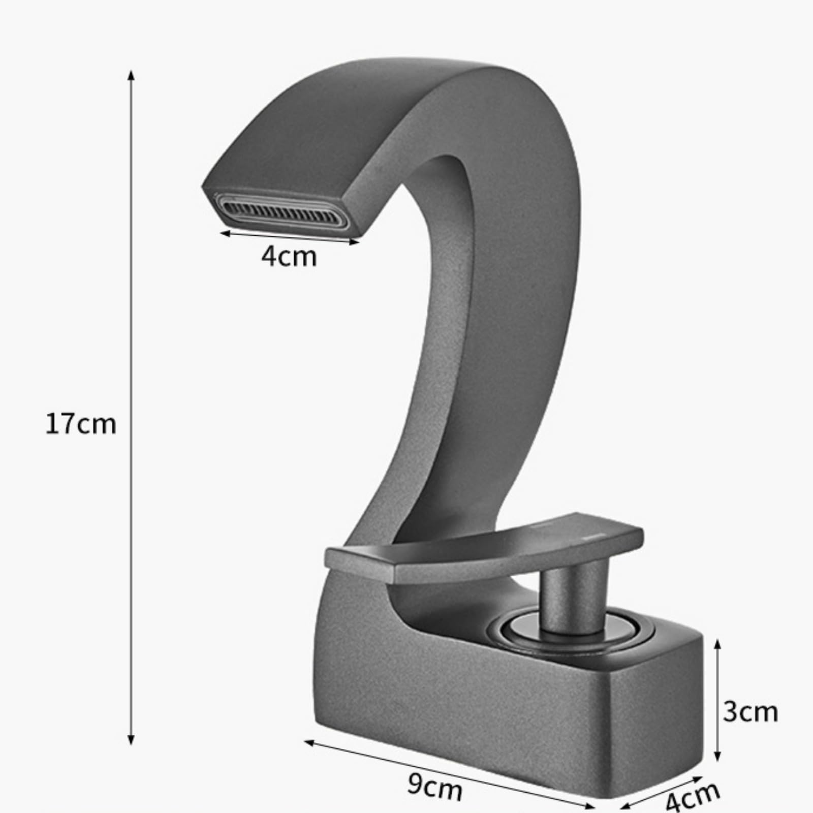Grifo mezclador para lavabo de baño caliente y frío, grifo monomando de latón para lavabo de agua, moderno diseño blanco y D gris h para baños Slish