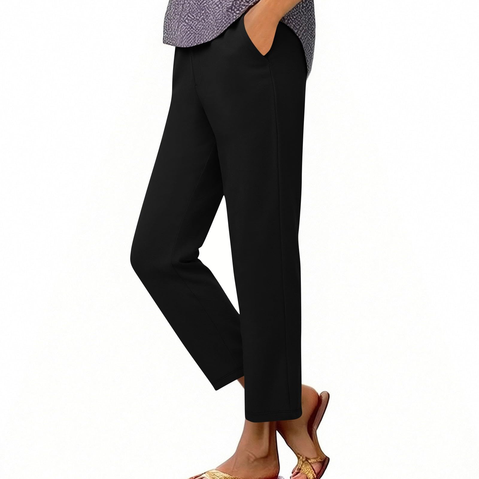 Chino Hose Damen Stretch Golfhose 7/8 Golf Hosen Sommer Jogginghose Lässig Sporthose Lang Freizeithose Sport Trainingshose Leichte Stoffhose Business Anzughose Laufhose Sommerhose