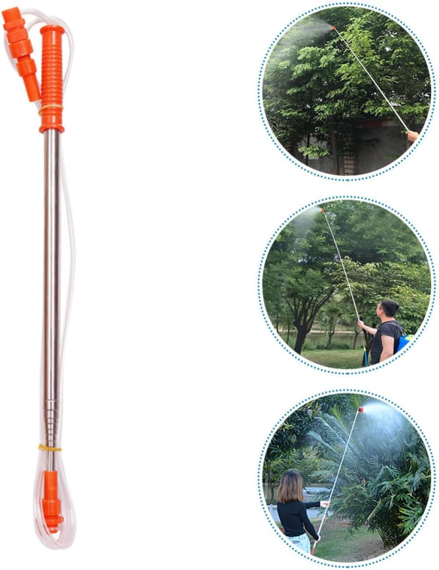 Electric Sprayer Extension Pole Stainless Steel Telescopic Rod | Orange Plastic Steel Build, Fine Nozzle Tip, Fits Most Units, Simple Install and Removal
