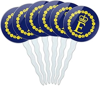 Queen Elizabeth II Flag Cupcake Picks Toppers Decoration Set of 6