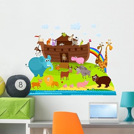 Wallmonkeys Peel & Stick Cargo Ship Wall Decal - 18" X 12" Removable Wall Sticker, Made In USA