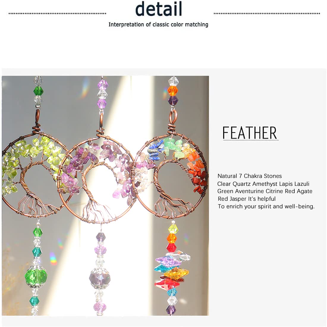 Attrape-rêve Arbre De Vie Rose Suspendu | Univers Attrape-Rêve