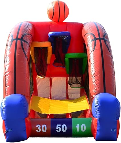 JumpOrange Juego de baloncesto inflable (con soplador y pelotas de baloncesto de espuma), niños y adultos, grado comercial, juego de alquiler,