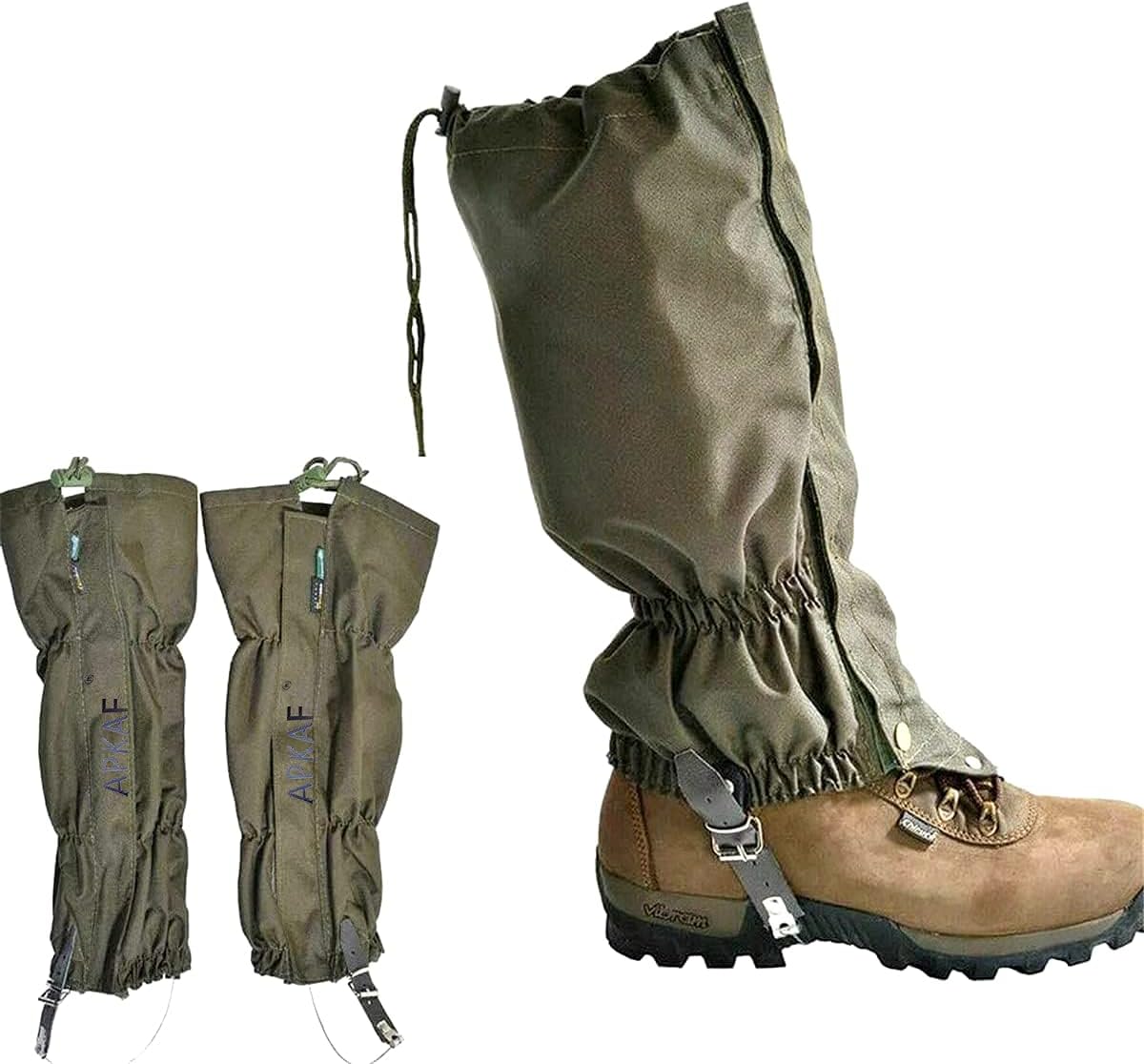 Snake Gaiters, Waterproof Snake Guards, Snake Bite Protection for Lower Legs, Outdoor Hiking Hunting Snow Sand Snake Proof Leggings, Adjustable Size Fits for Men and Women