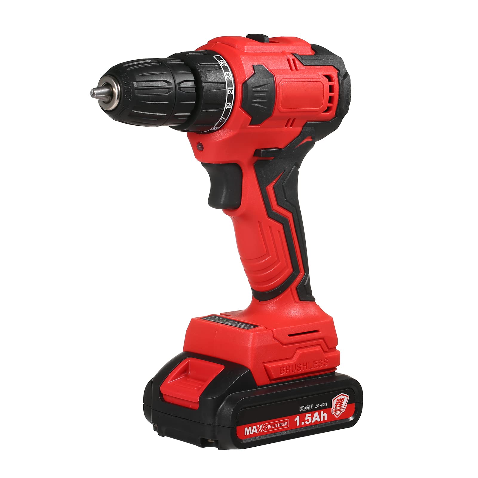 Drill a Impatto, Trapano a Batteria con Motore Senza Spazzole, Soffitto Ad Alta Potenza 1580 W 21 V PROPRIO PROPRIEMENTO per Auto, Casa, Fai Te (Plug e 2 batterie UE)