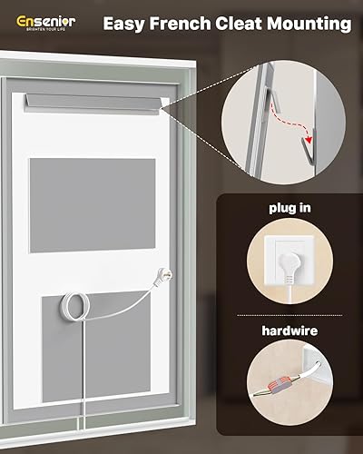 Miniatura 8 de Ensenior Espejo de baño LED de 30 x 36 pulgadas con luz delantera y trasera, espejos de pared regulables sin pasos con antiniebla, a prueba de