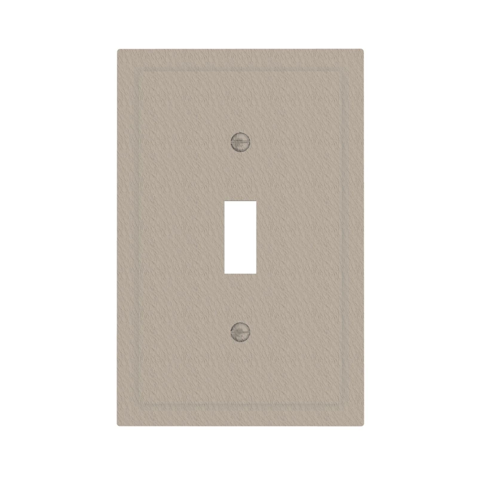 Photo 1 of Luhuolu Light Warm Greige Decorative Light Switch Plate Covers Rustic Boho Chic 1 Gang Wall Plate Unique Single Toggle Light Switch Covers Artistic Soft Beige Taupe Faceplate for Whole House Decor