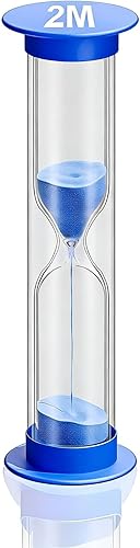 2 Minute Sand Timer, Small Colorful Sand Watch 2 min, Plastic Hour Glass Sandgla