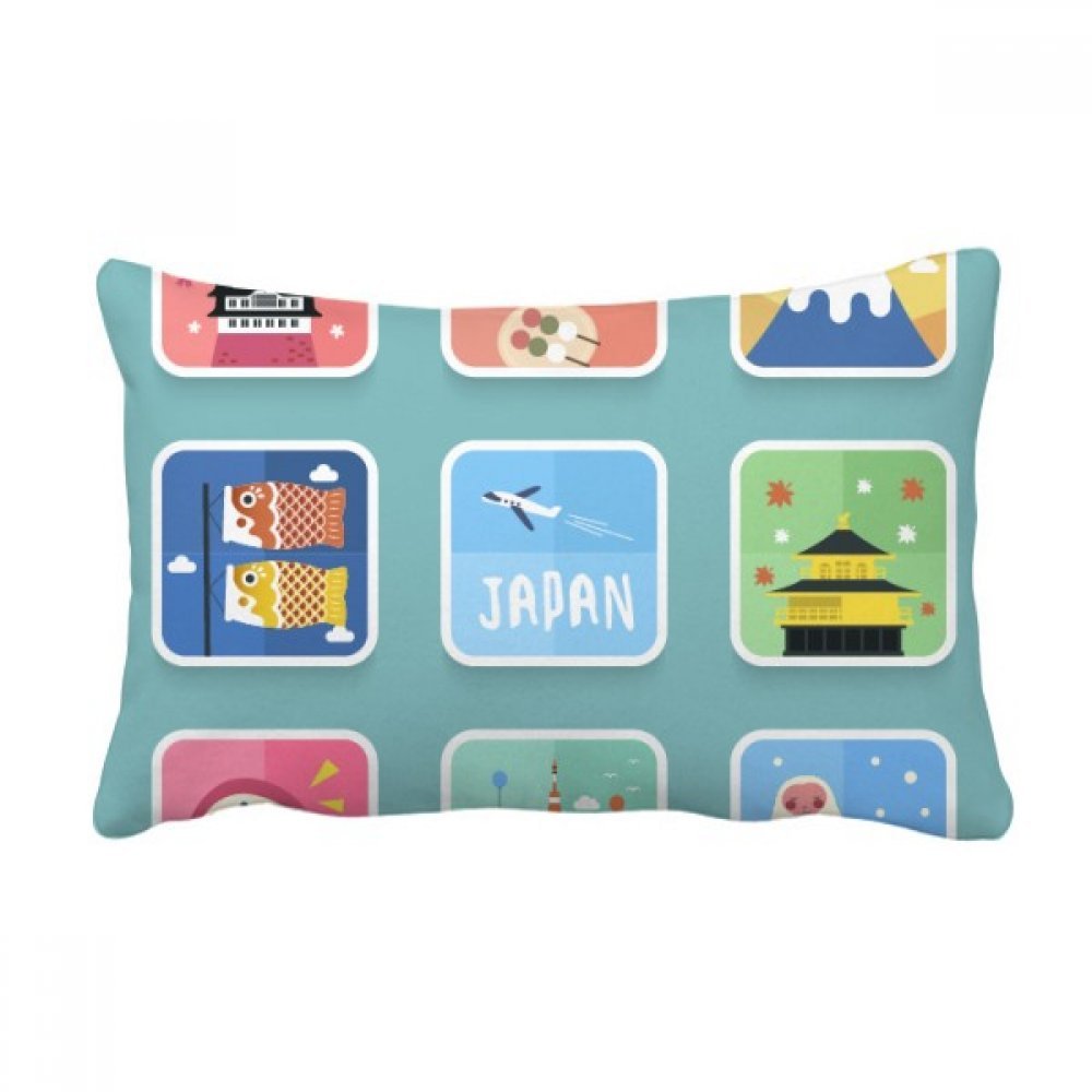 Coussin japonaise culture 16x24 oreiller lombaire insert deco canape